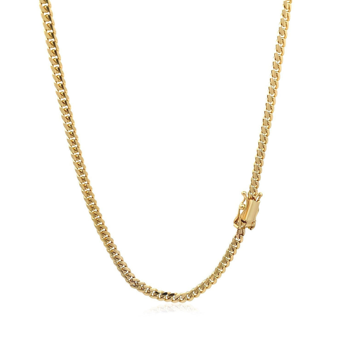10K Yellow Gold Solid Miami Cuban Chain
