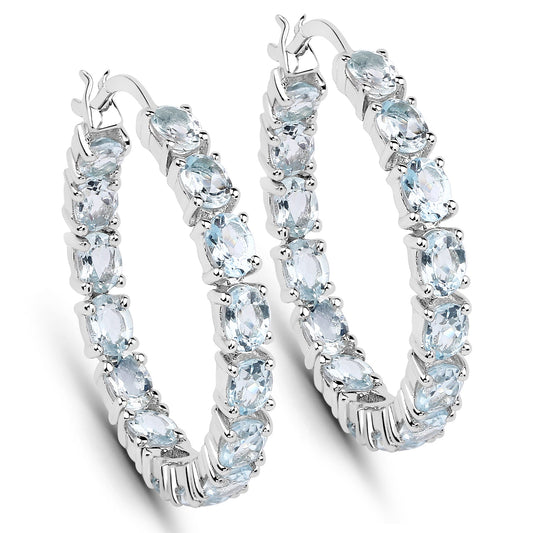Sterling Silver Blue Topaz Earrings