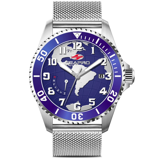 Seapro Voyager Blue Dial Stainless Steel Watch