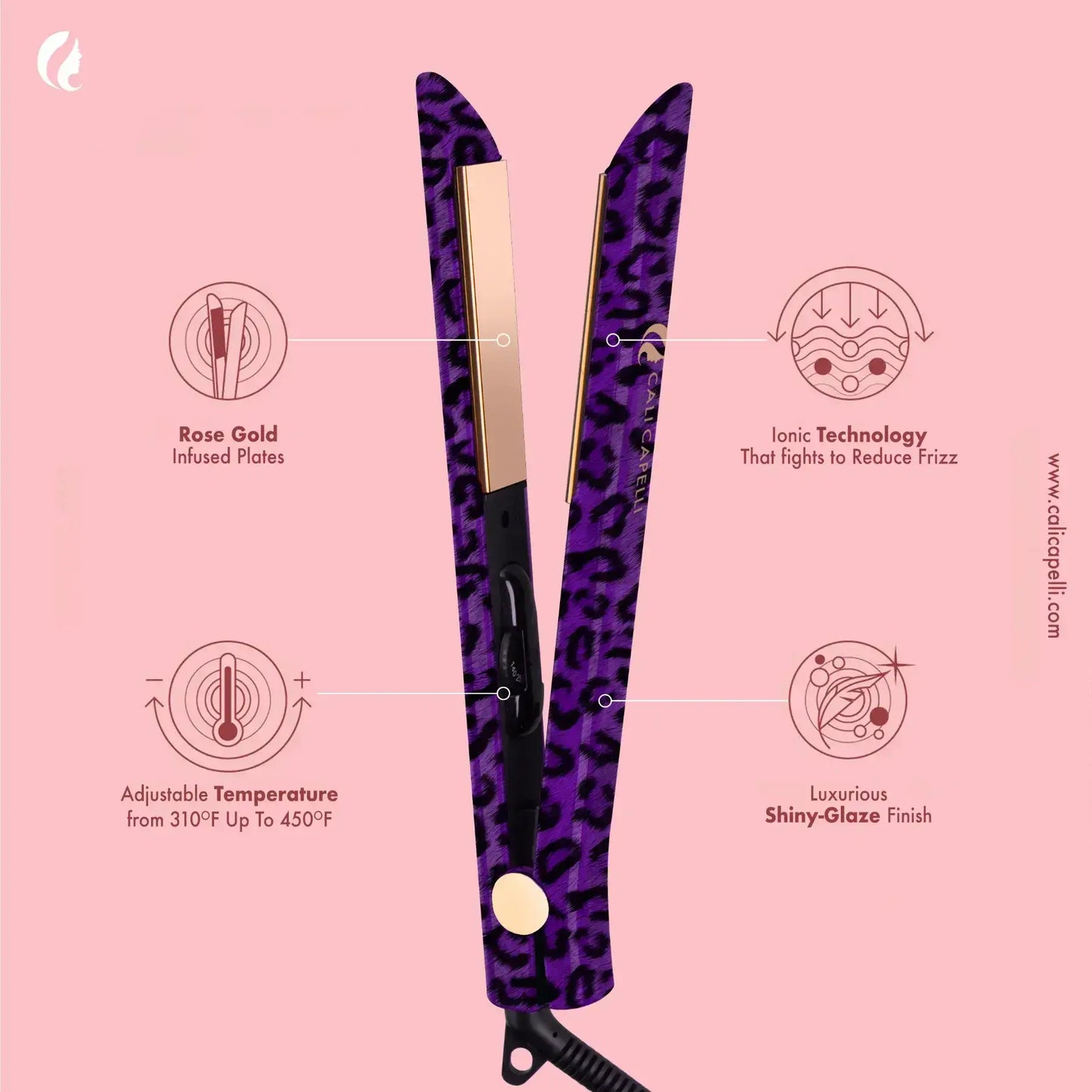 Limited: Pro-Series 1″ Titanium Hair Straightener Leopard