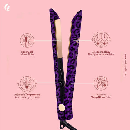 Limited: Pro-Series 1″ Titanium Hair Straightener Leopard