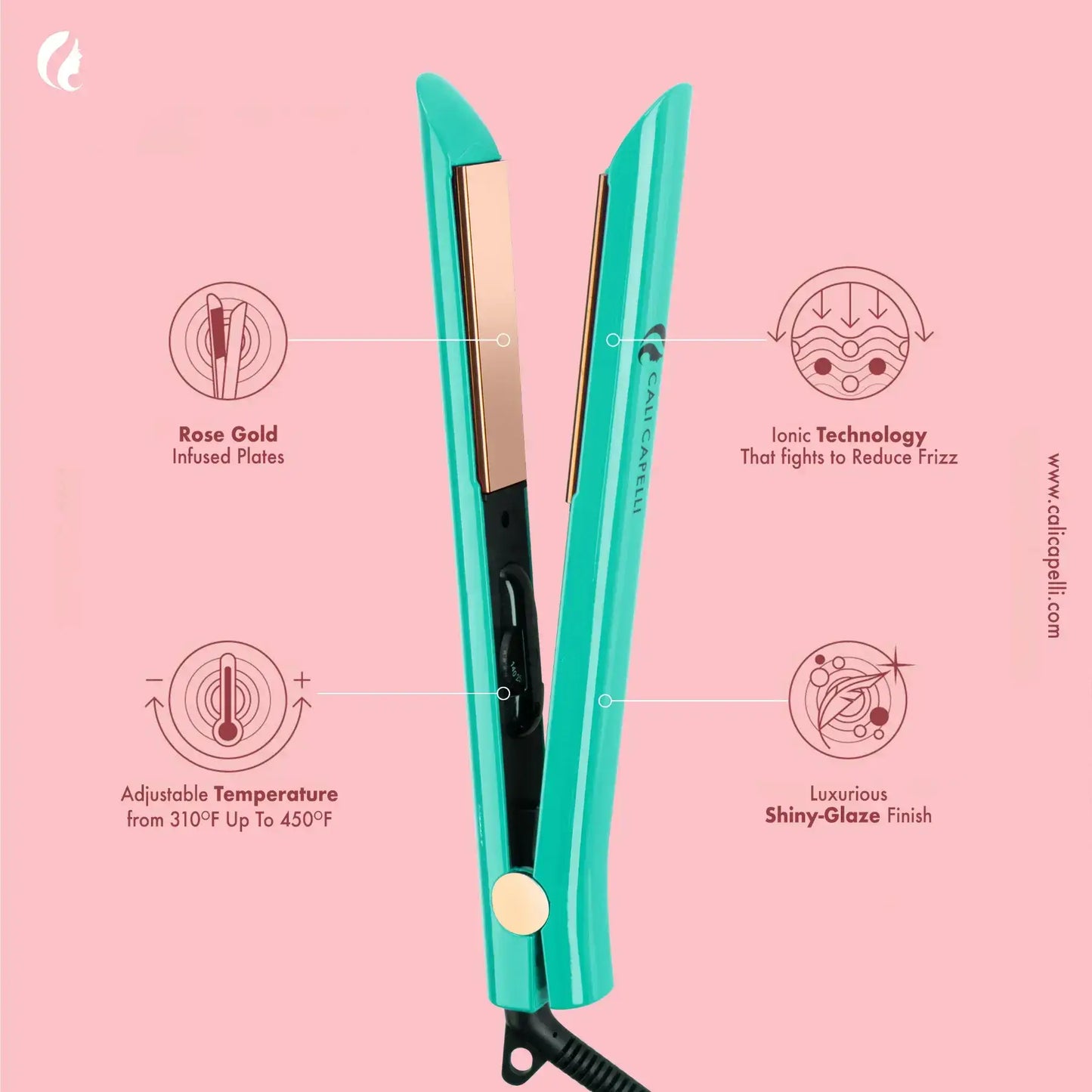 Pro-Series 1″ Titanium Hair Straightener Mint
