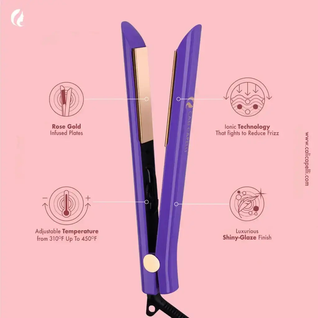 Pro-Series 1″ Titanium Hair Straightener Purple