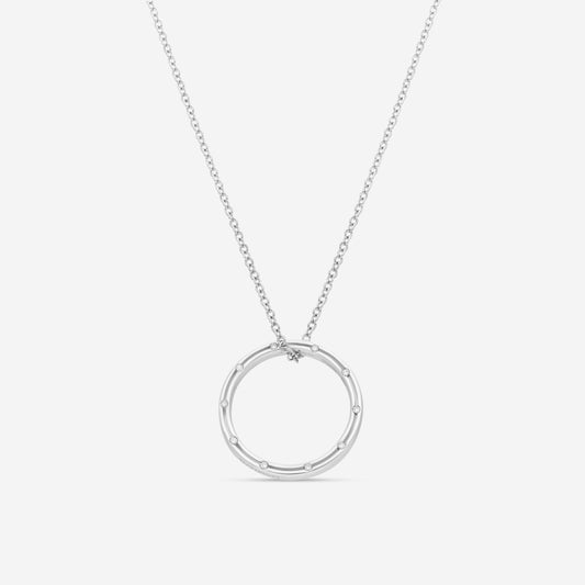 Damiani 18K Whıte Gold Diamond Pendant Necklace 20012010