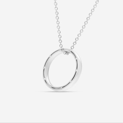 Damiani 18K White Gold Diamond Pendant Necklace 0.18ct.