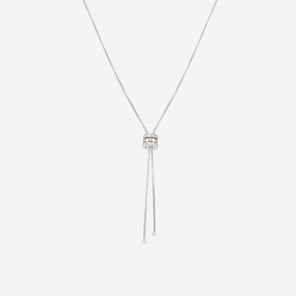 Damiani 18K White Gold & Rose Gold Diamond Necklace 0.31ct.