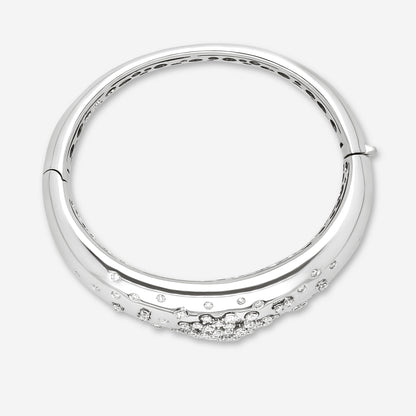 Damiani 18K White Gold Diamond Bangle Bracelet 20039153