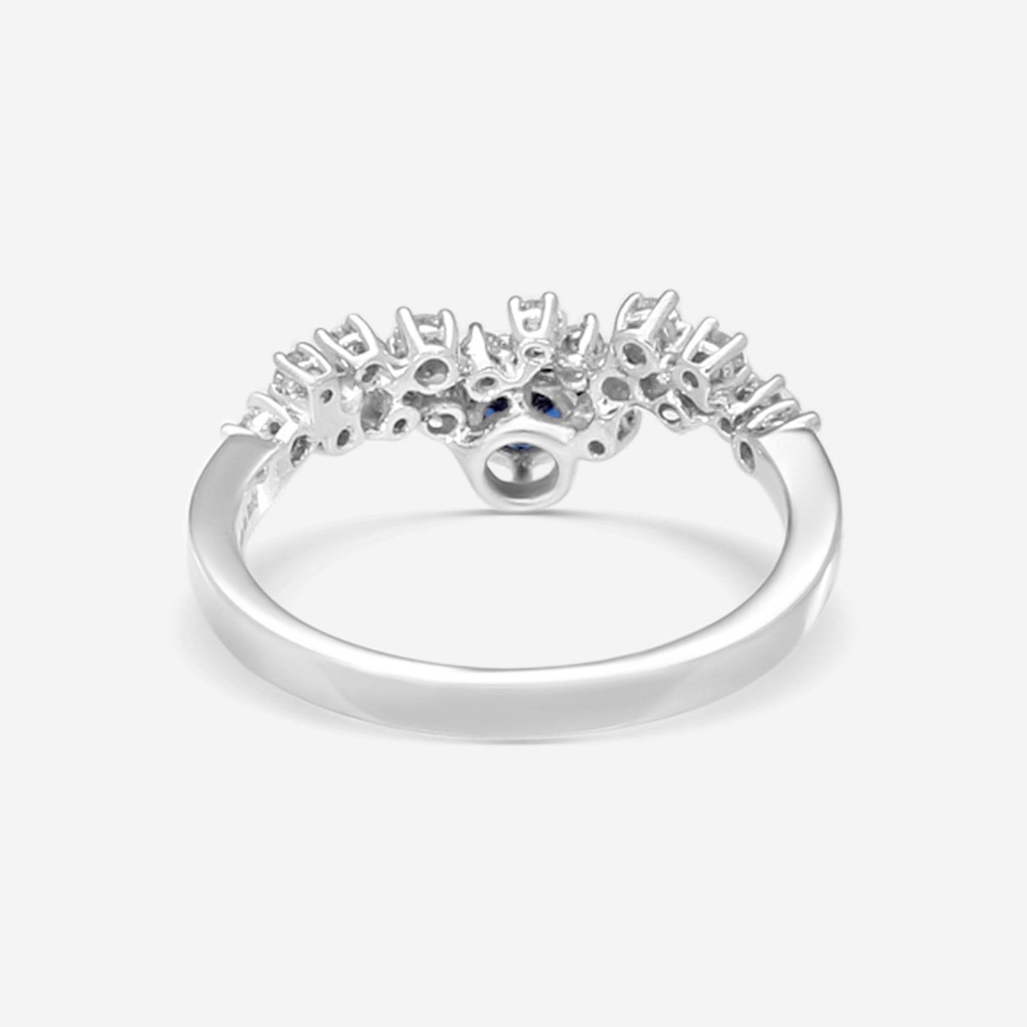 Damiani 18K White Gold Diamond & Sapphire Ring 0.26ct.