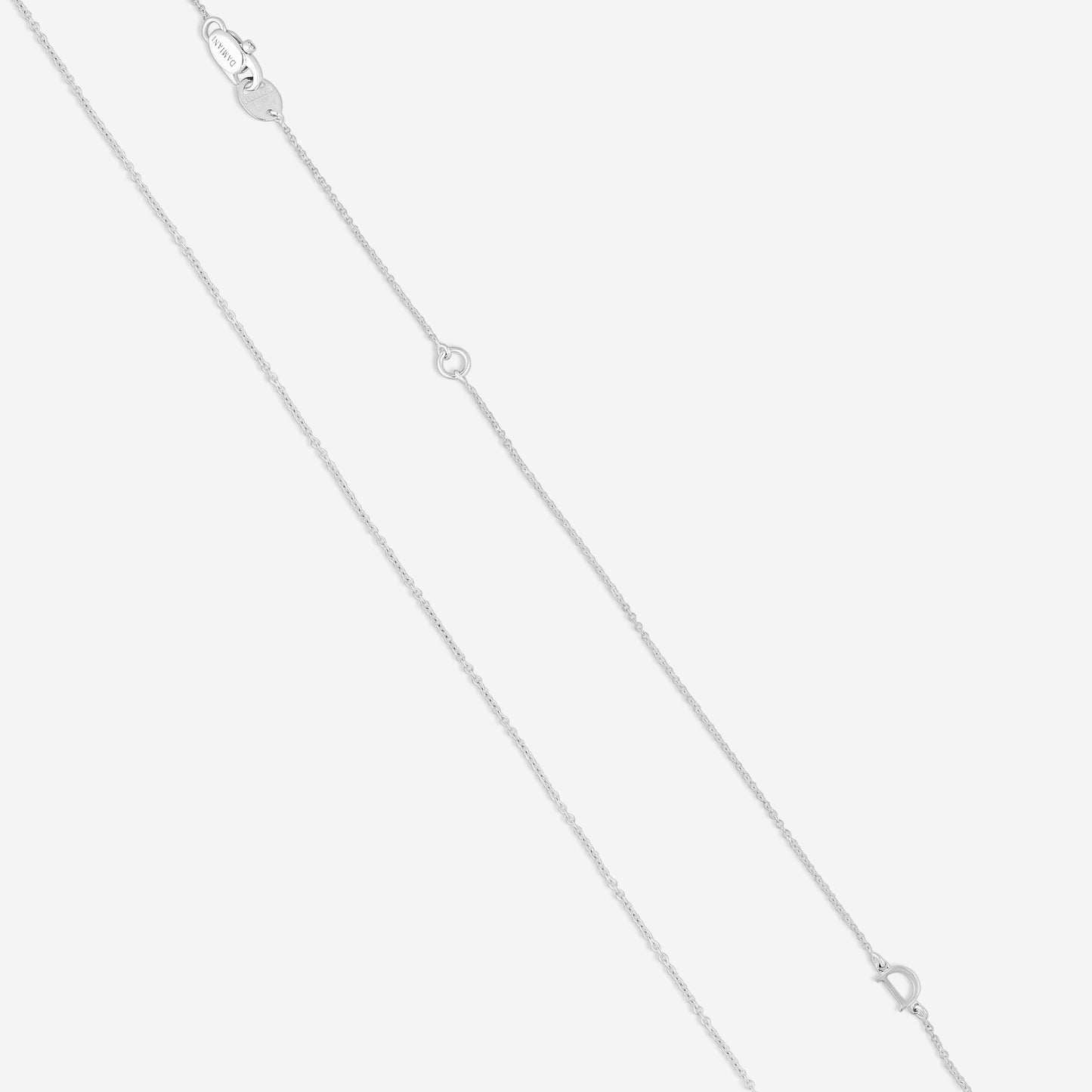 Damiani 18K White Gold Diamond Cross Pendant Necklace 0.026ct.