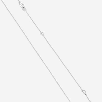Damiani 18K White Gold Diamond Cross Pendant Necklace 0.026ct.