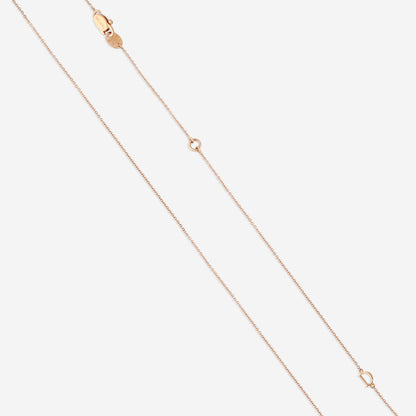 Damiani 18K Rose Gold Diamond Cross Pendant Necklace 20076844