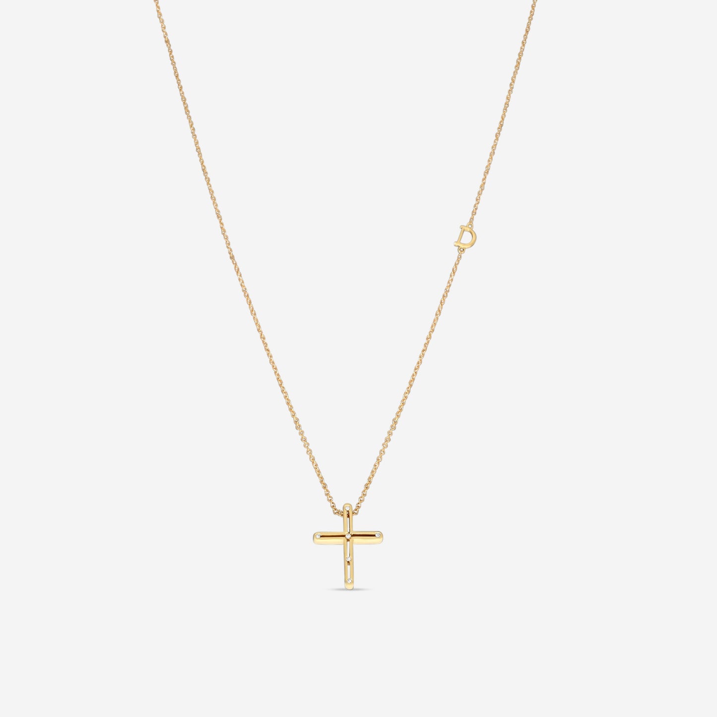 Damiani 18K Yellow Gold Diamond Pendant Necklace 0.026ct.