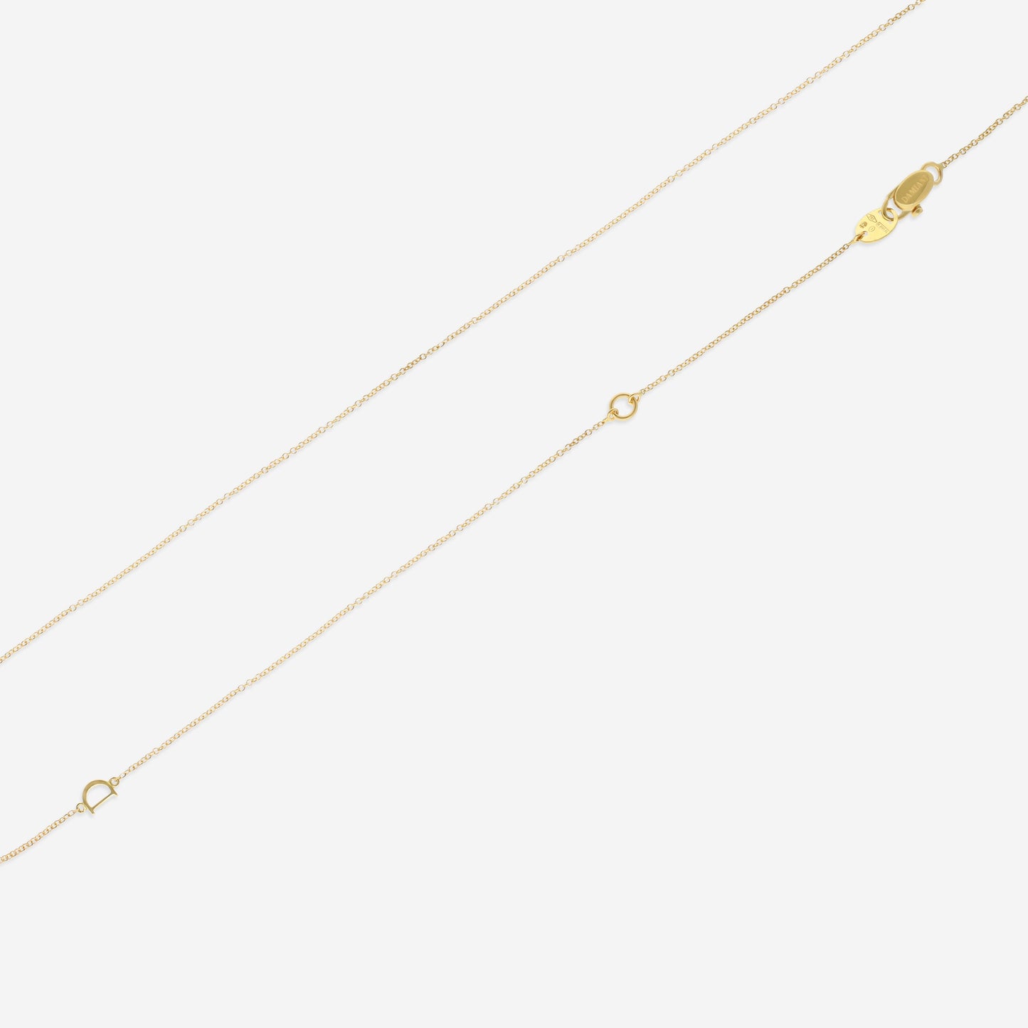 Damiani 18K Yellow Gold Diamond Pendant Necklace 0.026ct.