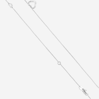 Damiani 18K Whıte Gold Diamond Heart Pendant Necklace 20077092