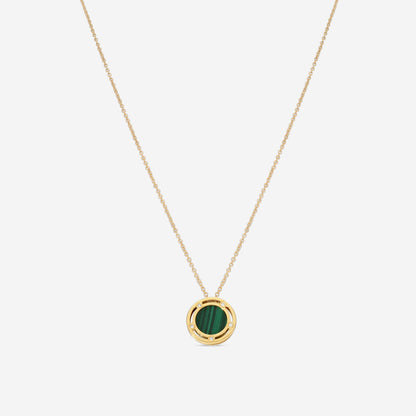 Damiani 18K Yellow Gold Diamond & Malachite Pendant Necklace 20082542