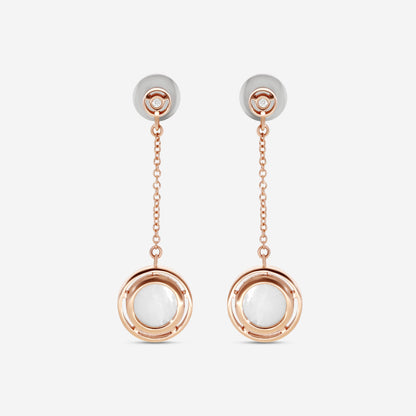 Damiani D. Side 18K Rose Gold Mother Of Pearl Diamond Drop Earrings 20086901