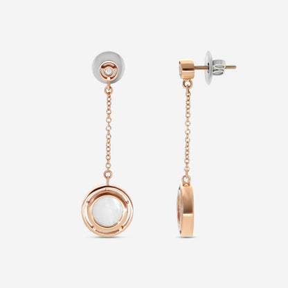 Damiani D. Side 18K Rose Gold Mother Of Pearl Diamond Drop Earrings 20086901