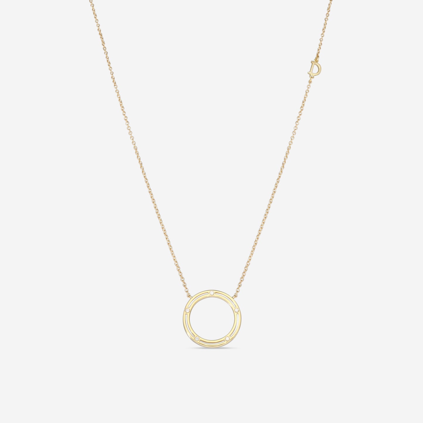 Damiani 18K Yellow Gold Diamond Rope Necklace 0.062ct.