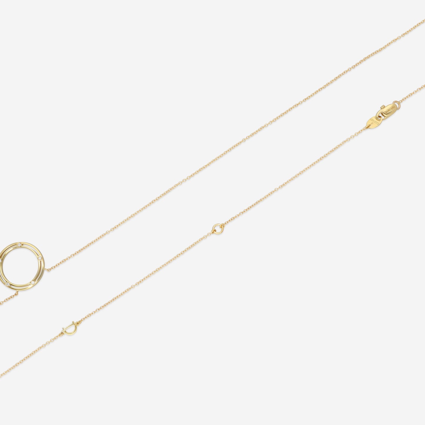 Damiani 18K Yellow Gold Diamond Rope Necklace 0.062ct.