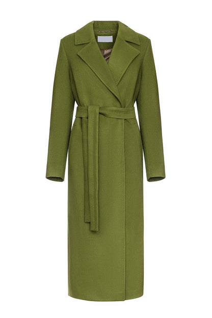 Astoria Classic Wraparound Wool Blend Overcoat in Pistachio