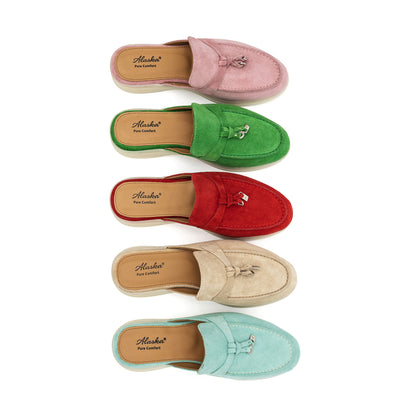 Como Suede Mules in Pink