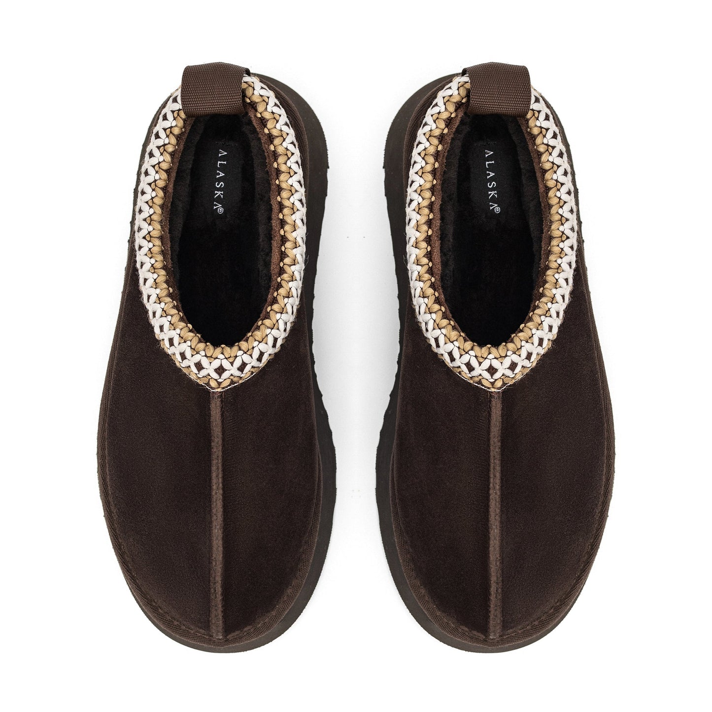 Alaska Shearling Slippers in Brown