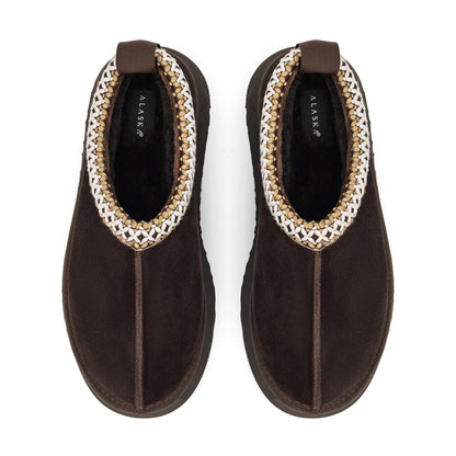 Alaska Shearling Slippers in Brown