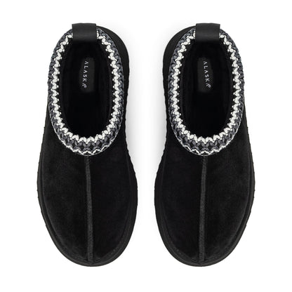 Alaska Shearling Slippers in Black