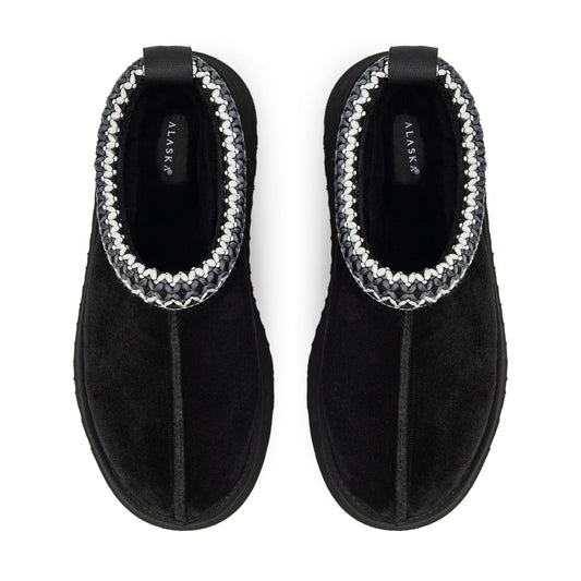 Alaska Shearling Slippers in Black