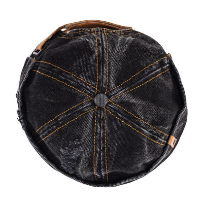 Docker Cap in Black Denim