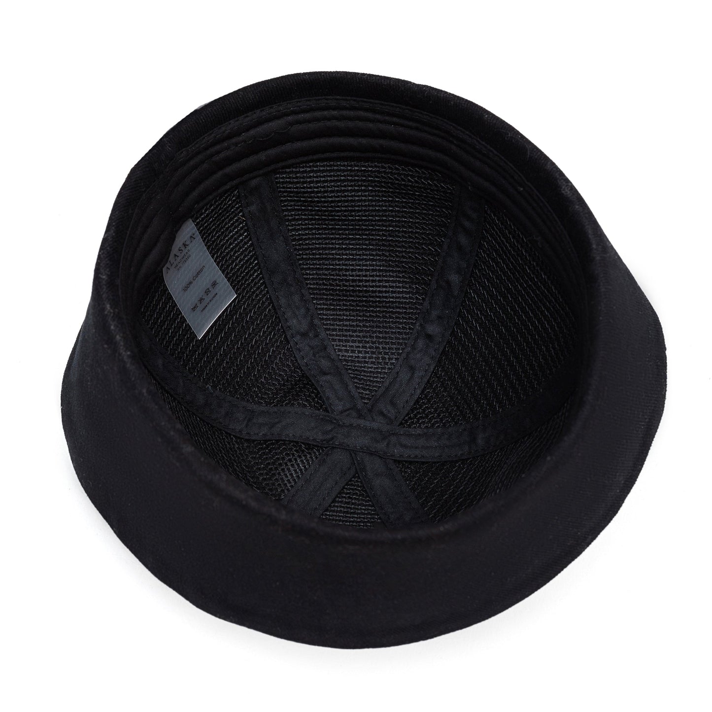 Sailor Cotton Folded Brim Hat in Black