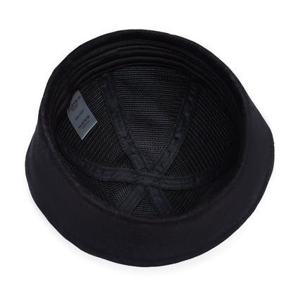 Sailor Cotton Folded Brim Hat in Black