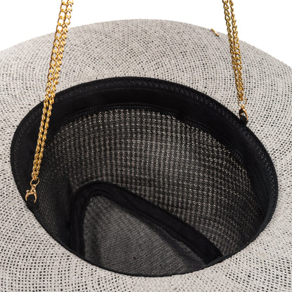 Antonella Double Chain Pierced  Hat in Grey