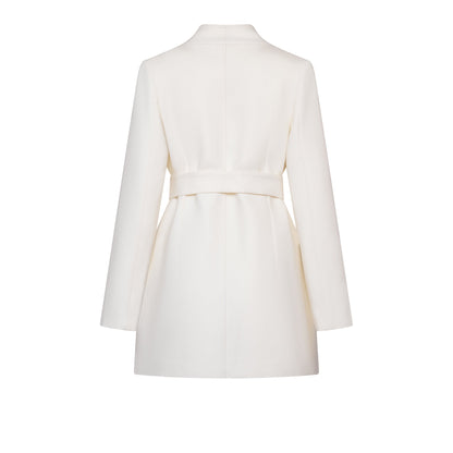 Opéra Cashmere Blend Overcoat in White