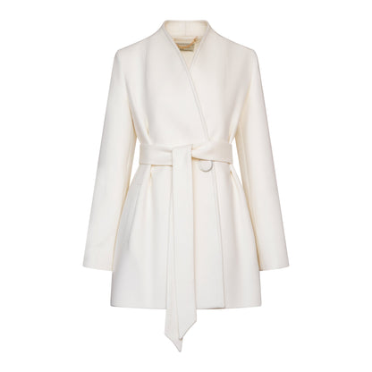 Opéra Cashmere Blend Overcoat in White