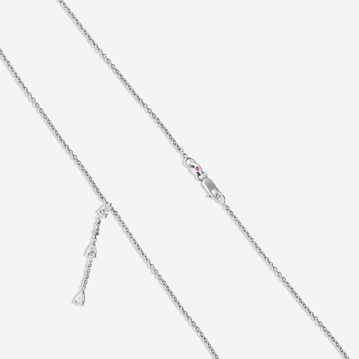 Roberto Coin 18K White Gold Diamond Lariat Necklace 111450AWCHX0