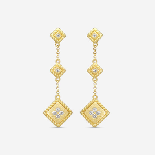 Roberto Coin 18K Yellow Gold Diamond Drop Earrings 7772919AYERX