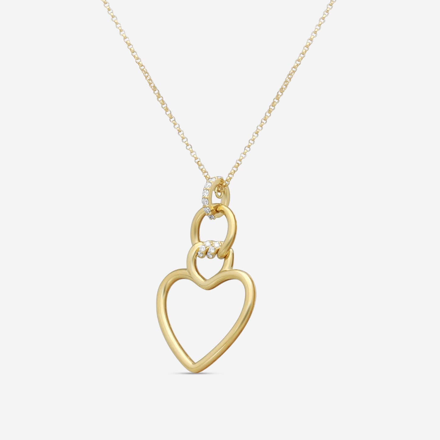 Roberto Coin 18K Yellow Gold Diamond Medium Heart Pendant Necklace 7773505AYCHX