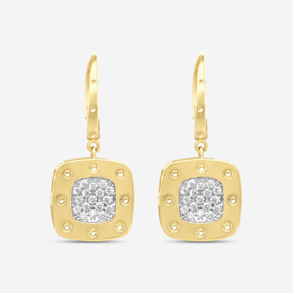 Roberto Coin Pois Moi 18K Yellow & White Gold Diamond Drop Earrings 777923AJERX0