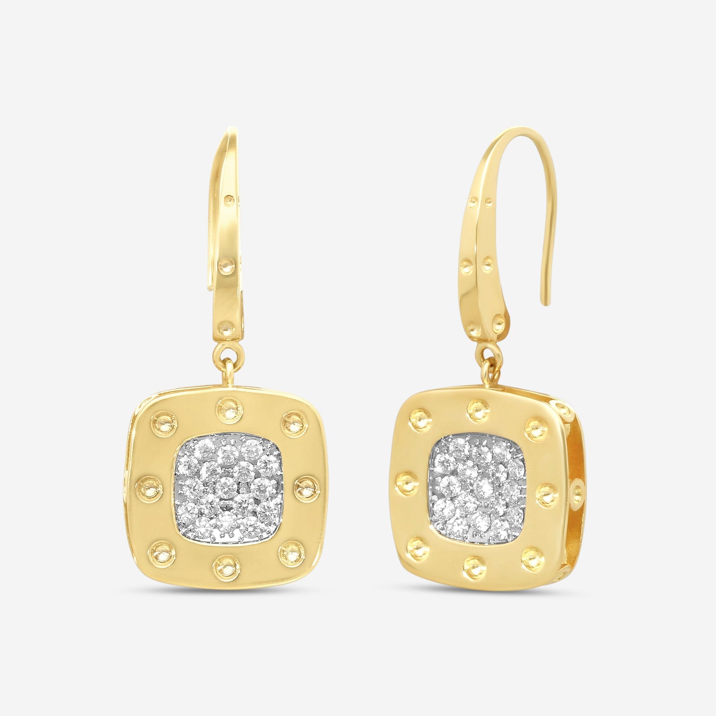 Roberto Coin Pois Moi 18K Yellow & White Gold Diamond Drop Earrings 777923AJERX0