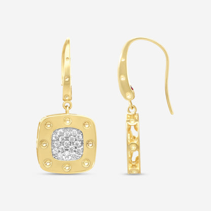 Roberto Coin Pois Moi 18K Yellow & White Gold Diamond Drop Earrings 777923AJERX0
