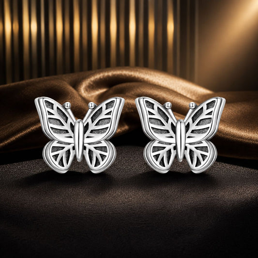 Sterling Silver Oxidized Earrings