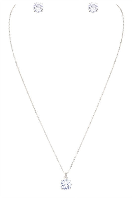 12MM CZ Pendant Necklace Set - Undeniably LUXE