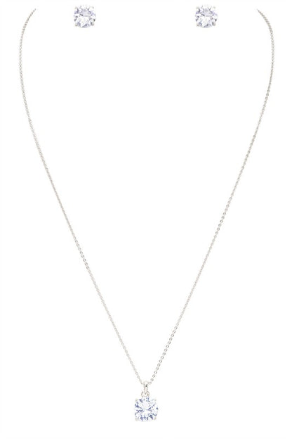 12MM CZ Pendant Necklace Set - Undeniably LUXE