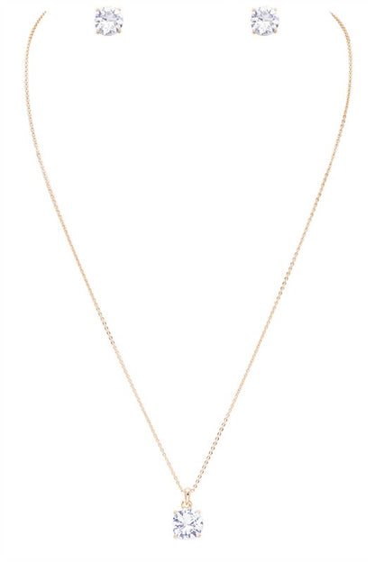 12MM CZ Pendant Necklace Set - Undeniably LUXE