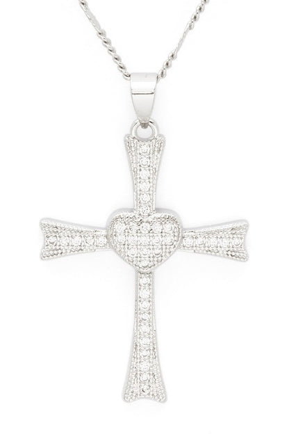 Micro Pave CZ Cross Pendant  Necklace - Undeniably LUXE