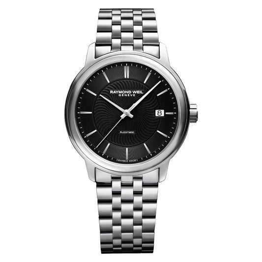 Raymond Weil Maestro Black Stainless Steel Watch