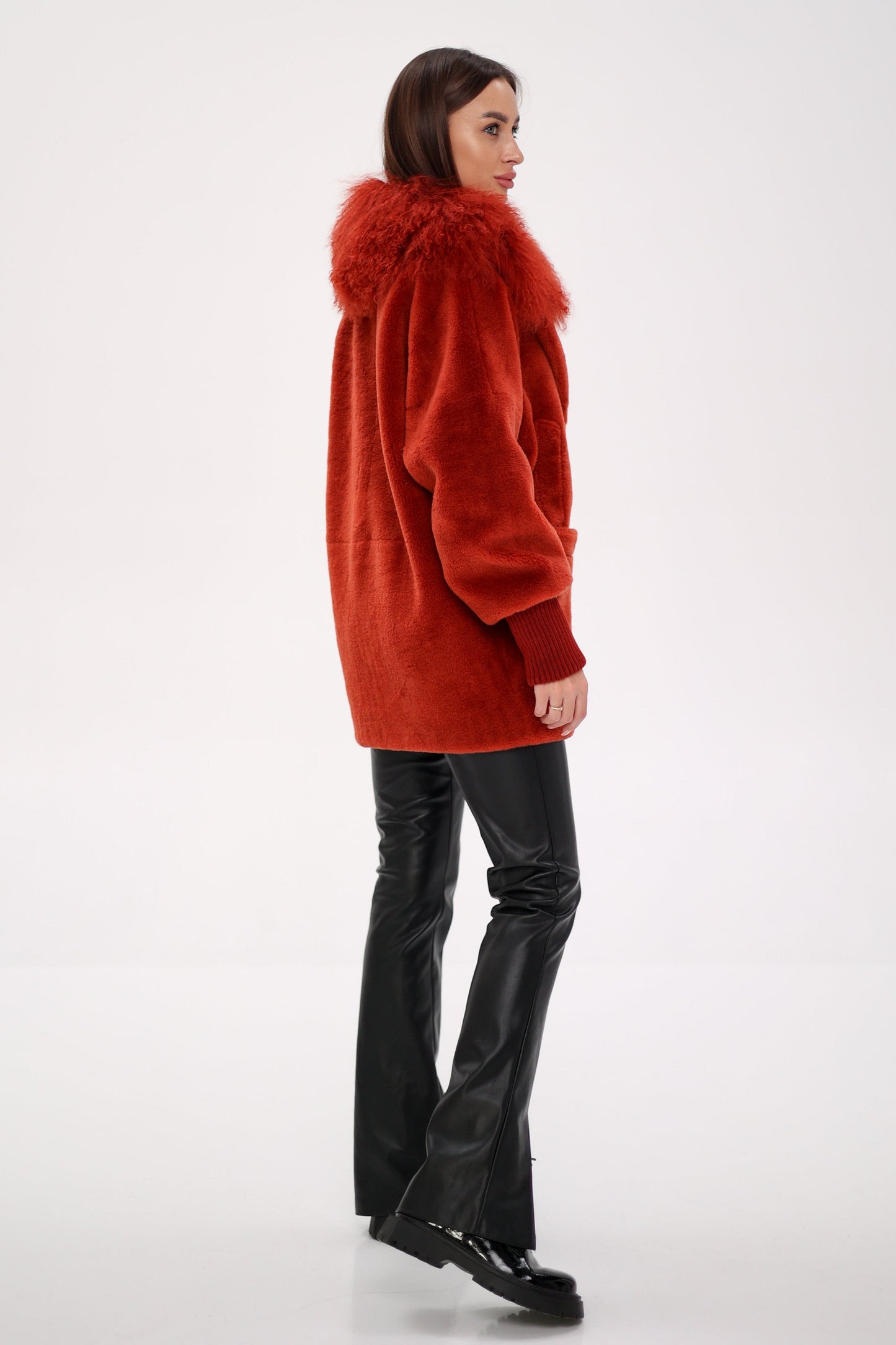 Lama Fur Peruvian Wool Coat