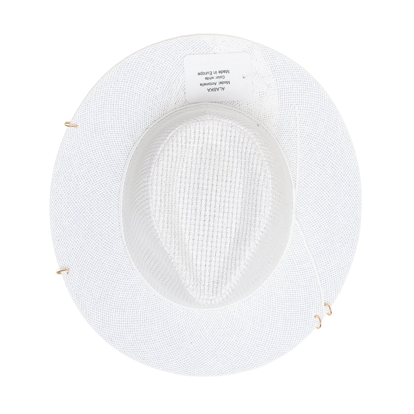 Antonella Double Chain Pierced Hat in White
