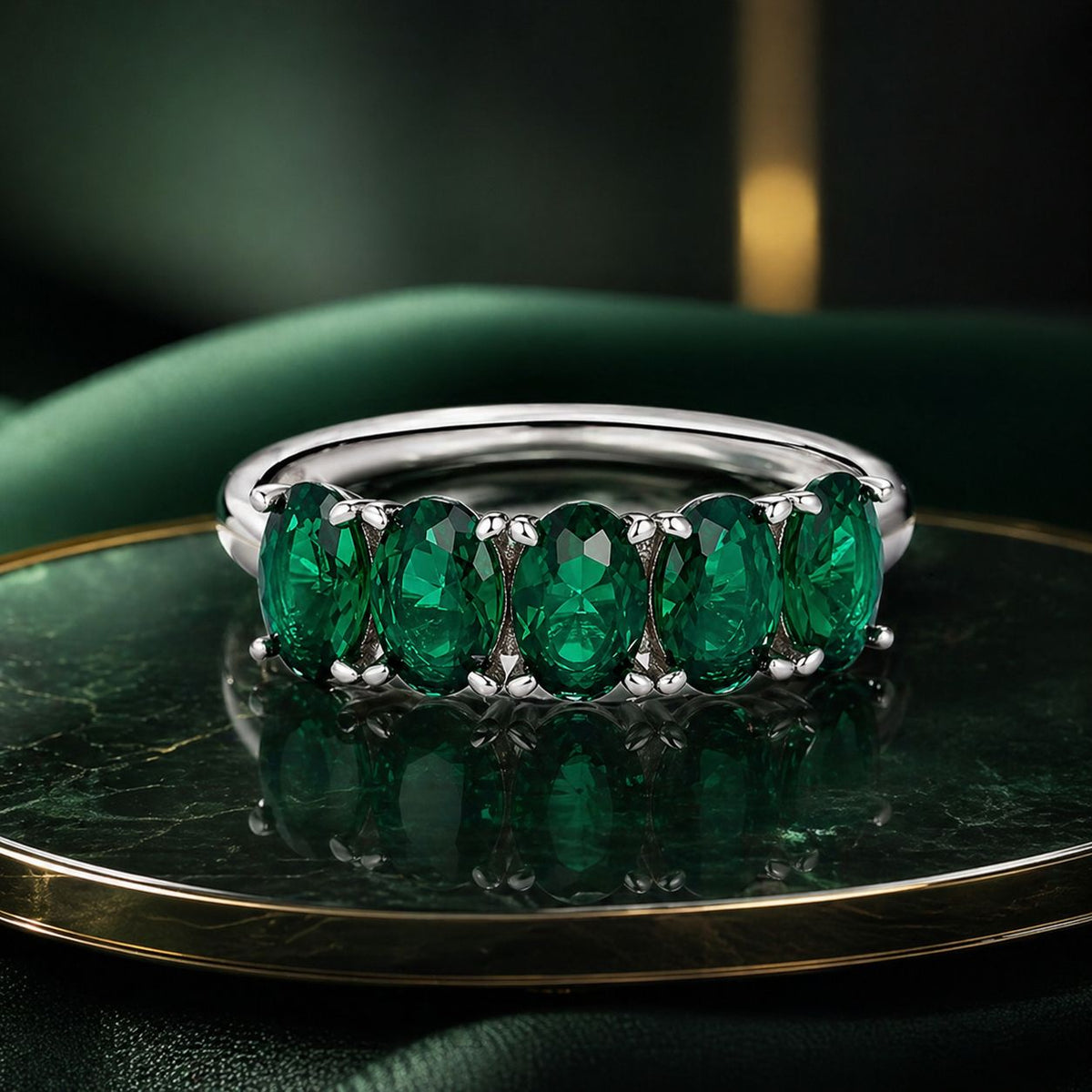 White Gold Plated Pavé Cubic Zirconia Ring